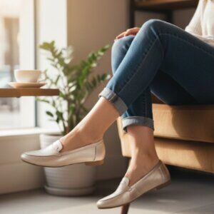 Vionic Gold Flats Willa Women’s Size 7 NWOT Orthotic Comfort Shoes